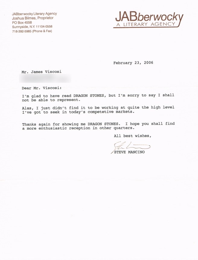 "Dragon Stones" rejection